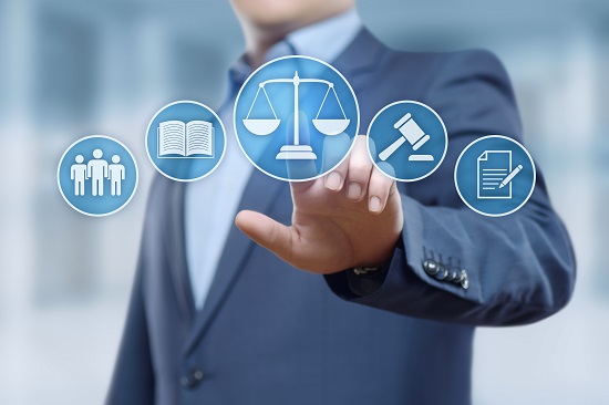Labor Law Lawyer Legal Business Internet Technology Concept.