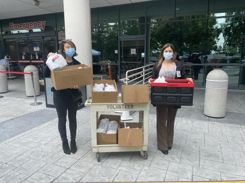 Delivering lunch boxes from Four Sea Restaurant to PIH Health Whittier Hospital
