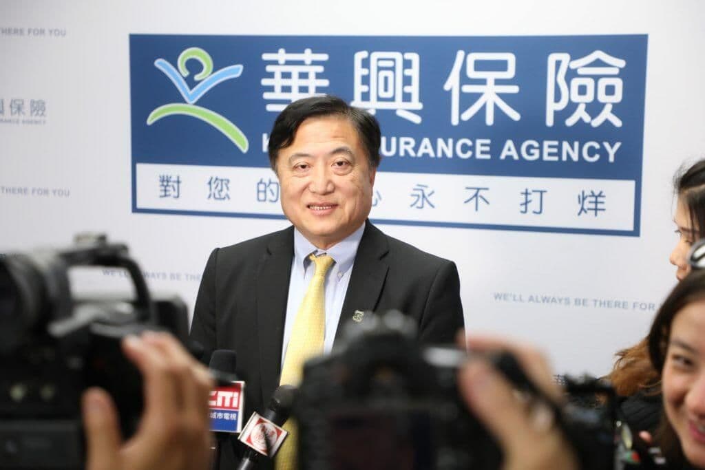 華興保險總裁張國興接受媒體採訪