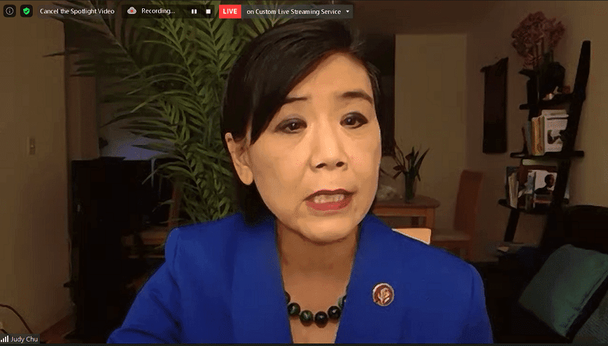 Congresswoman Judy Chu speaks at KCAL's tax security webinar