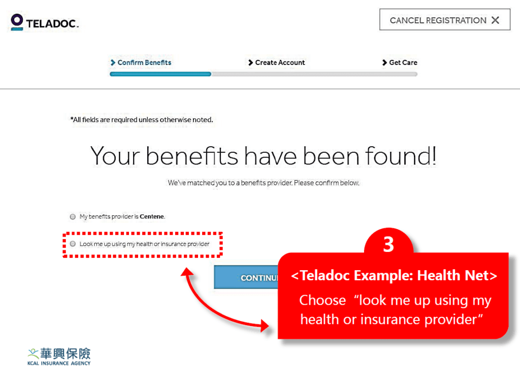 Look up by health or insurance provider on Teladoc