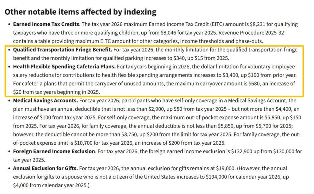 IRS 稅前福利額度單元配圖