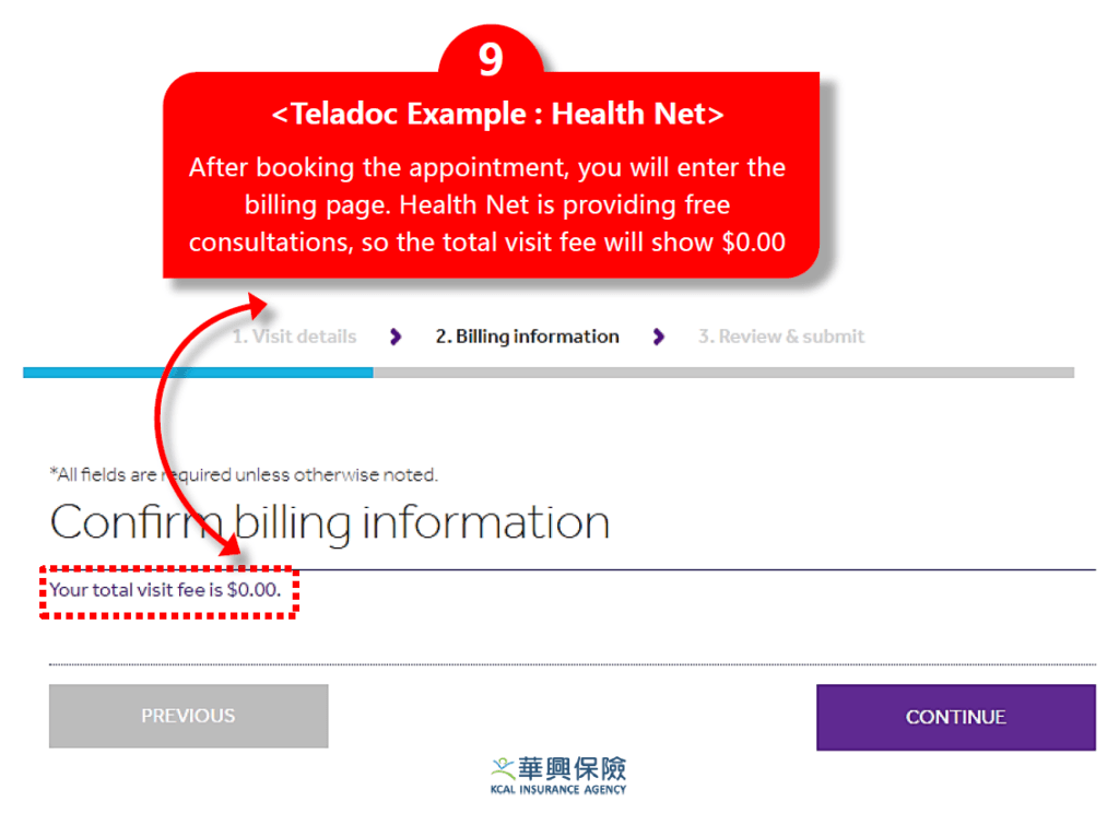 Total visit fee on Teladoc