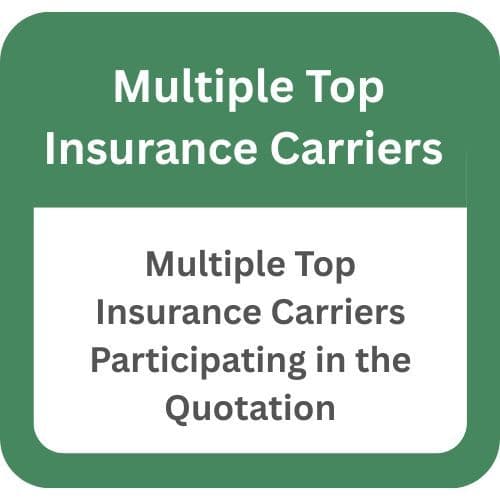 Multiple Top Insurance Carriers: multiple top carriers participating in the quotation