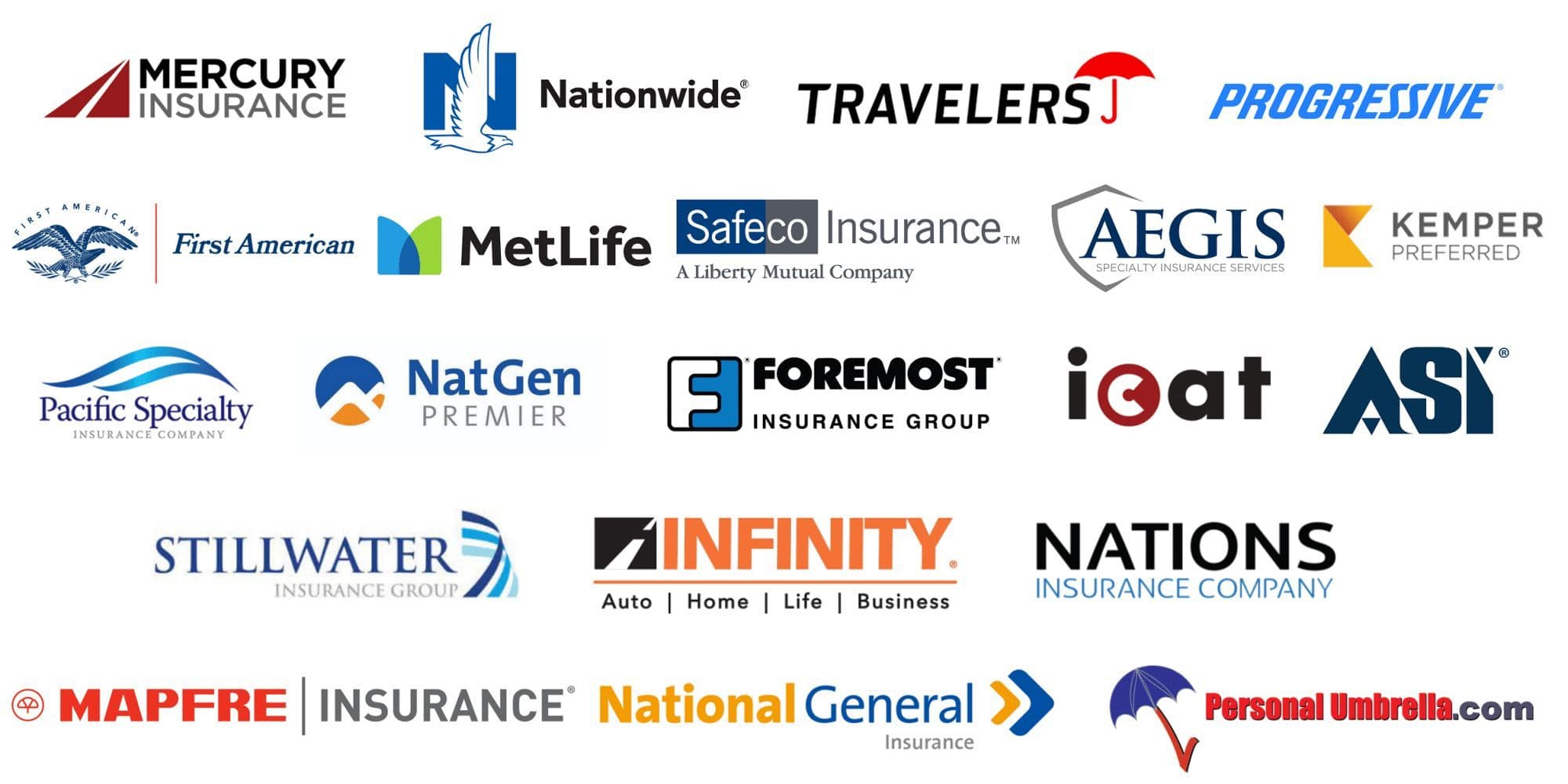 Insurance carriers we represent