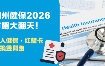 加州健保2026 市場大翻天 個人健保、紅藍卡轉換雙開跑